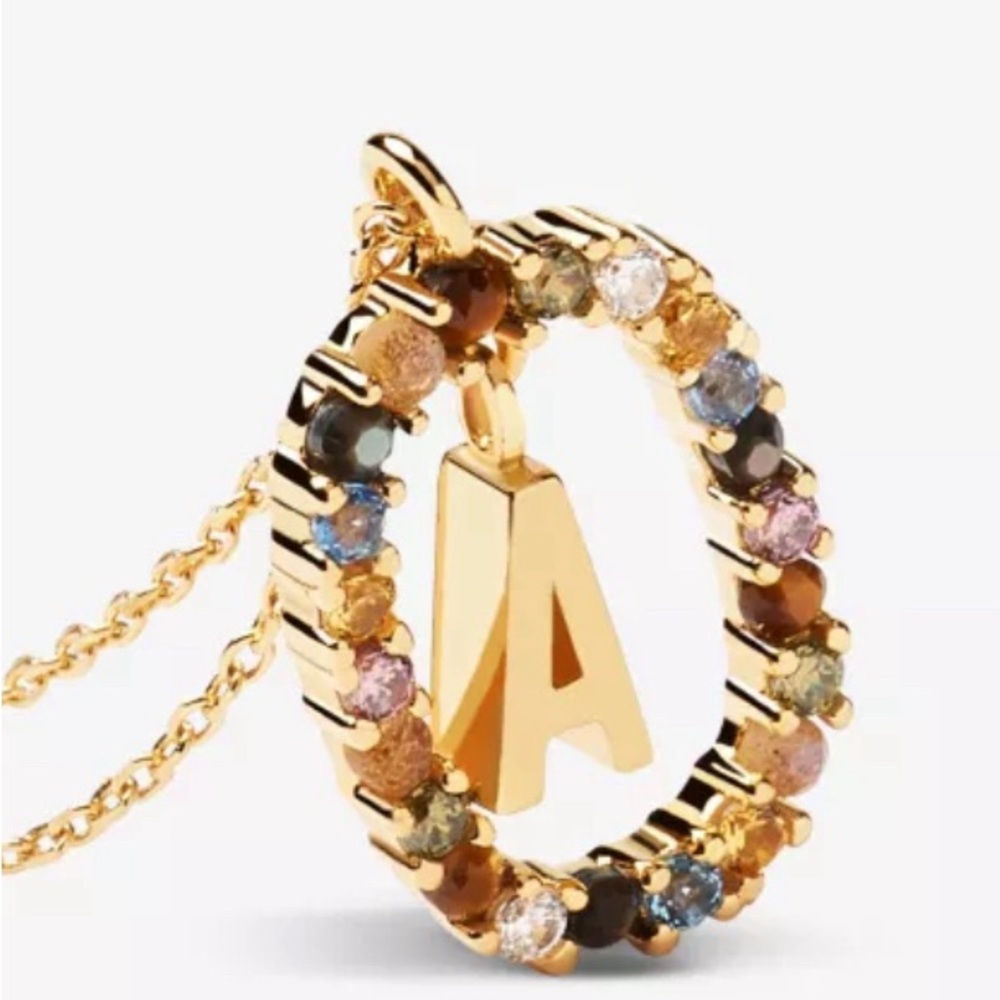 PD PAOLA LETTER A 18KT GOLD PLATE NECKLACE BRAND NEW APROX 19 inches